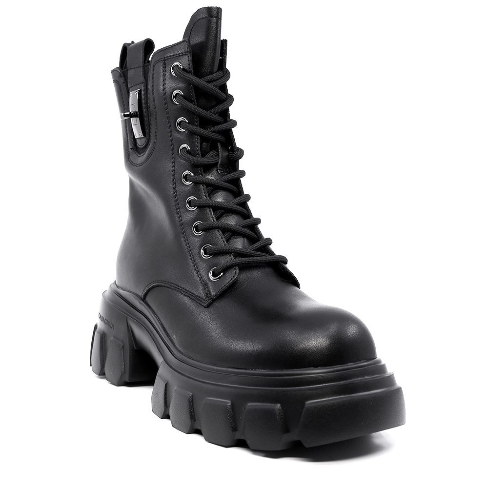 Ghete biker femei Luca di Gioia negre din piele naturală 3848DG203N - 1 | YEO