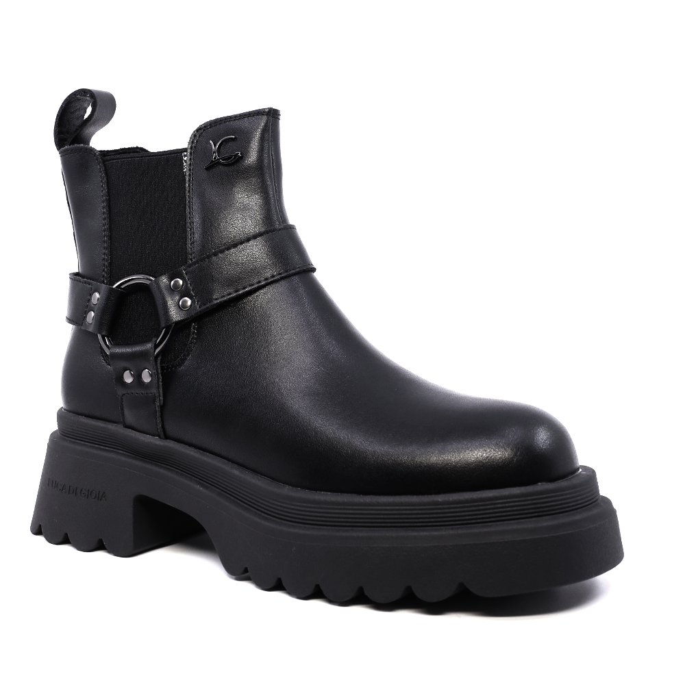 Ghete chelsea  femei Luca di Gioia negre din piele naturală 3848DG208N - 1 | YEO