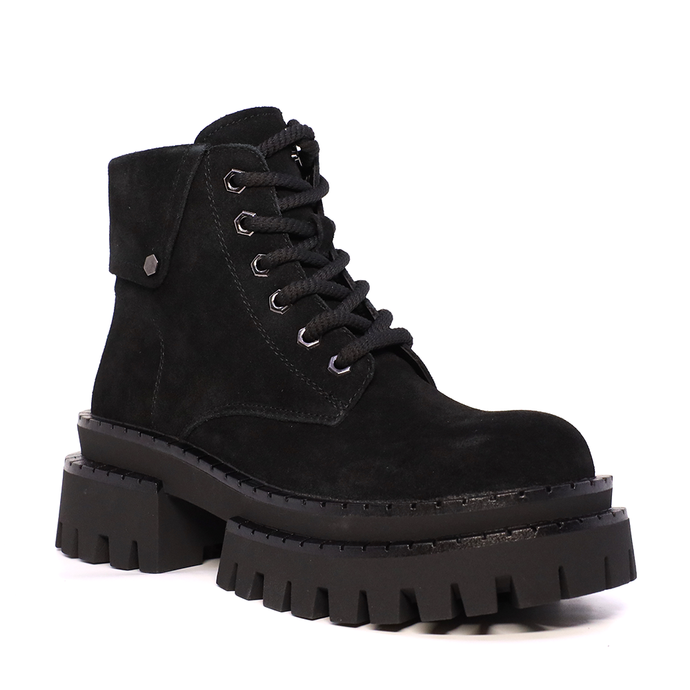 Ghete chunky femei Luca di Gioia negre din piele întoarsă 1290DG3320VN - 1 | YEO