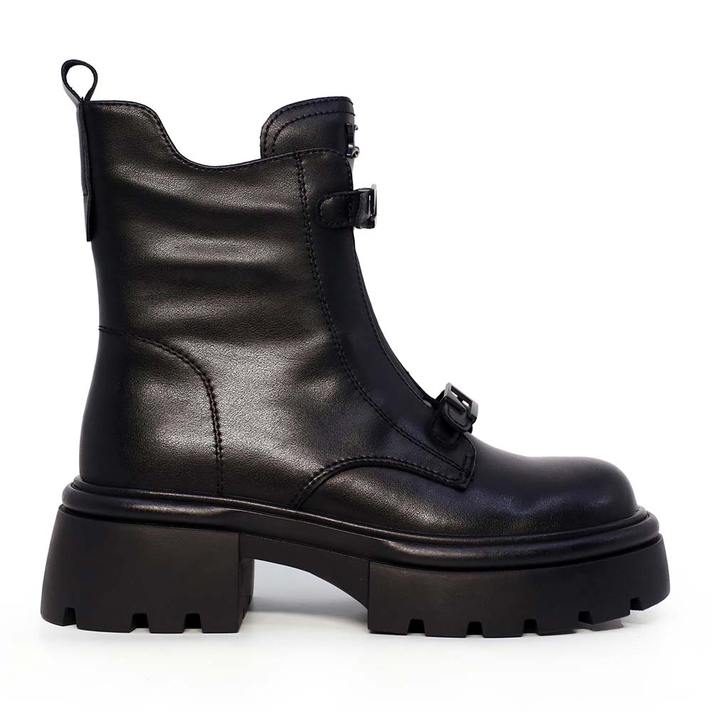 Ghete cu accesorii frontale femei Luca di Gioia negre din piele 1290DG7851N