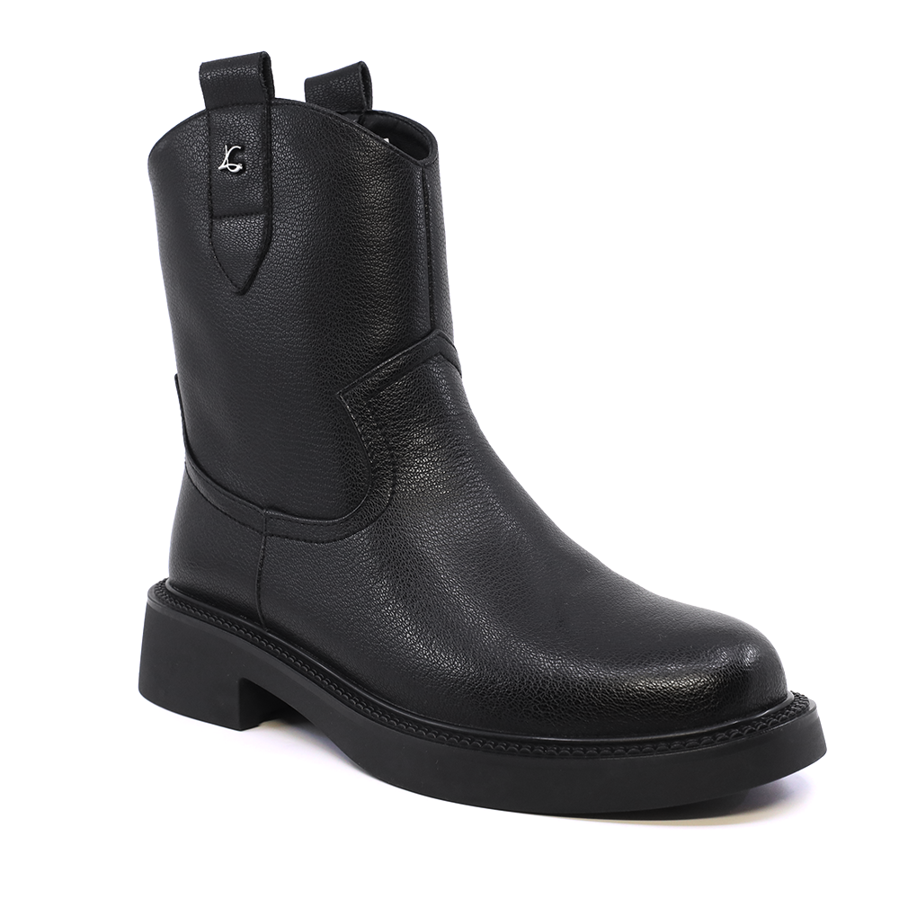 Ghete cu detalii western femei Luca di Gioia negre din piele naturală 1150DG2262N - 1 | YEO