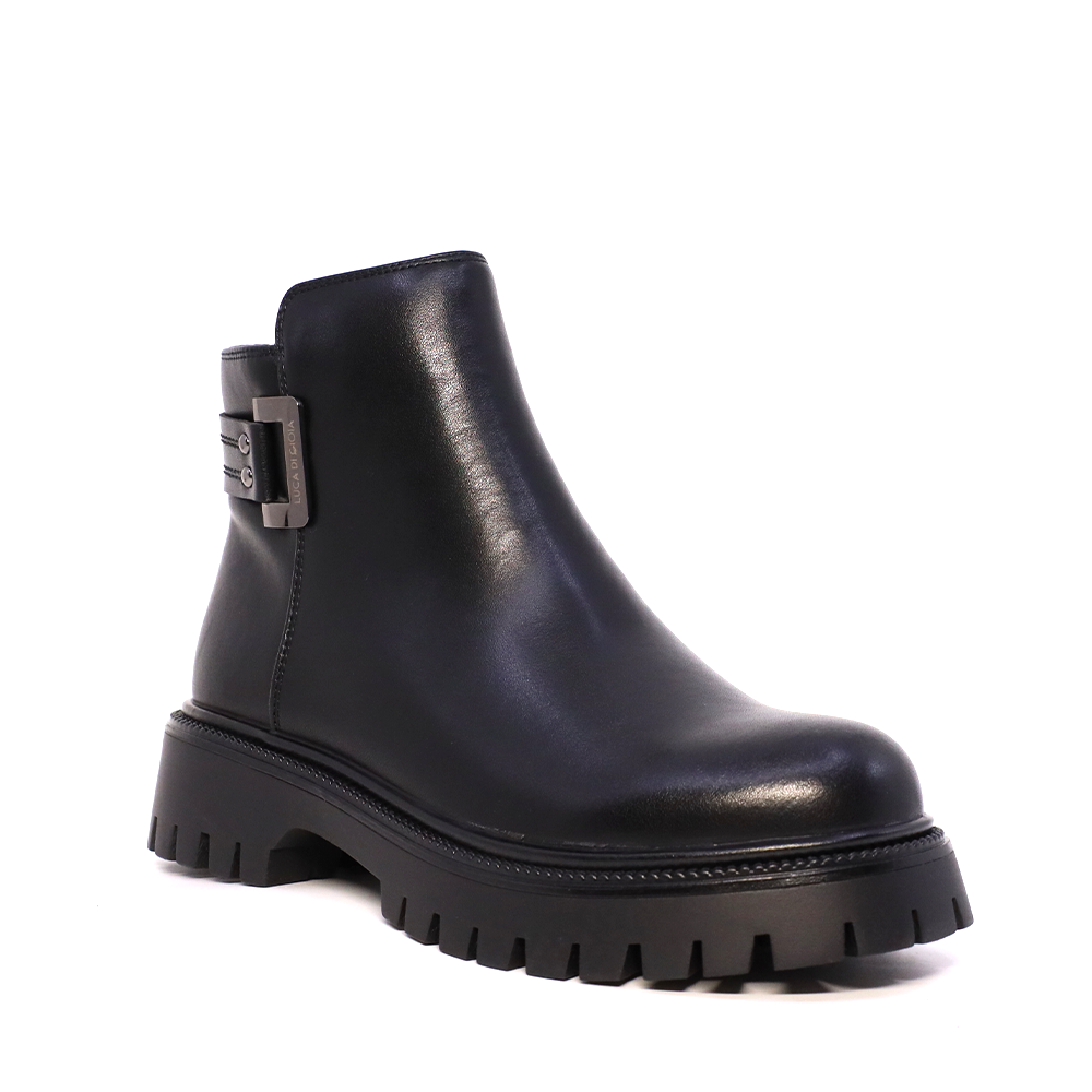 Ghete cu element decorativ femei Luca di Gioia negre din piele 1290DG5910N - 1 | YEO