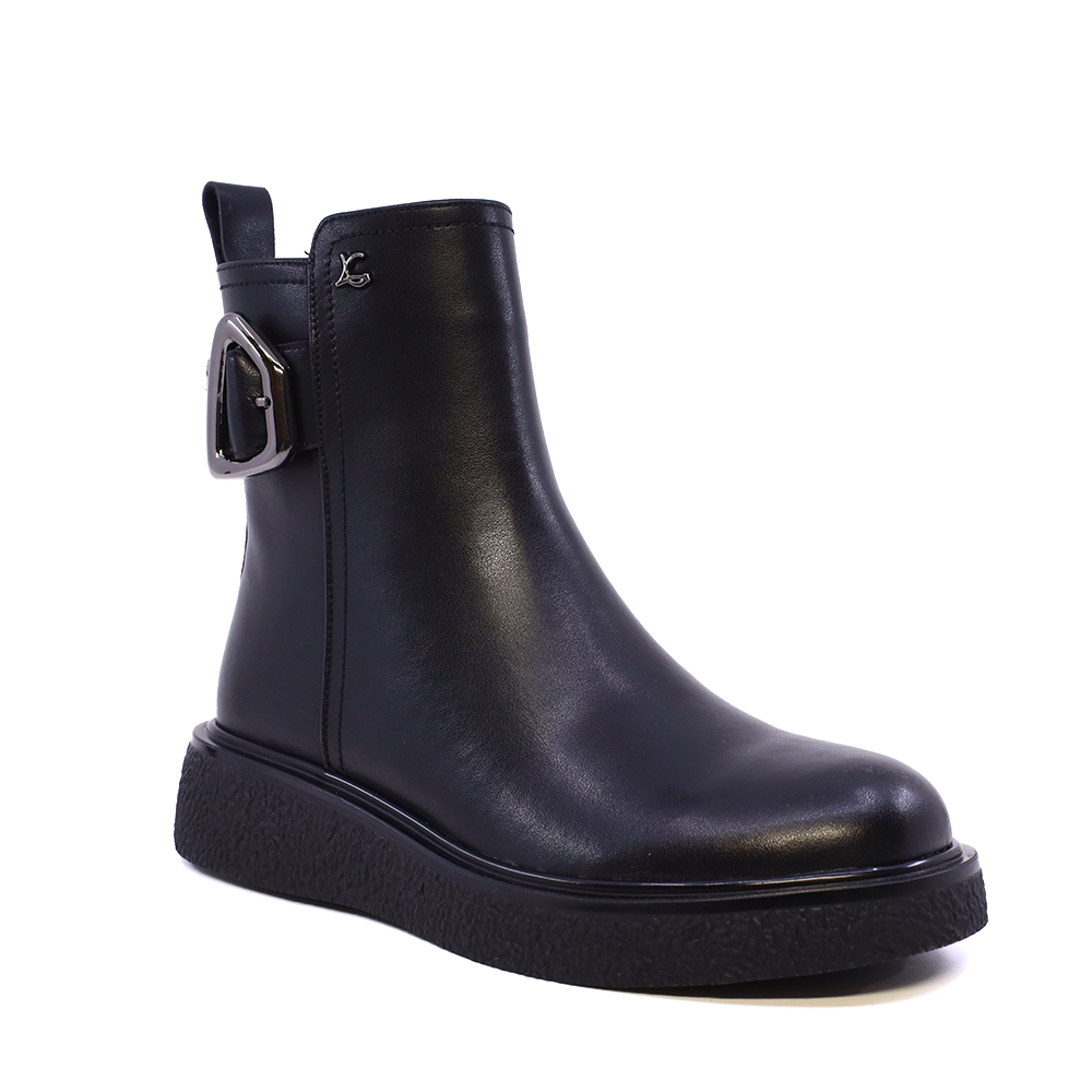 Ghete cu element decorativ femei Luca di Gioia negre din piele naturală 1150DG8188N - 1 | YEO