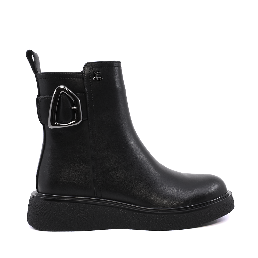 Ghete cu element decorativ femei Luca di Gioia negre din piele naturală 1150DG8188N