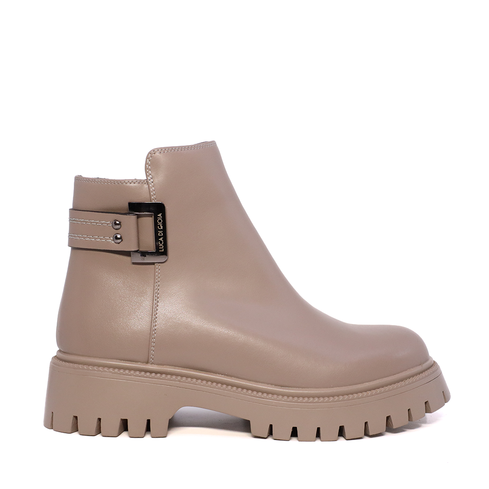 Ghete cu element decorativ femei Luca di Gioia taupe din piele 1290DG5910TA