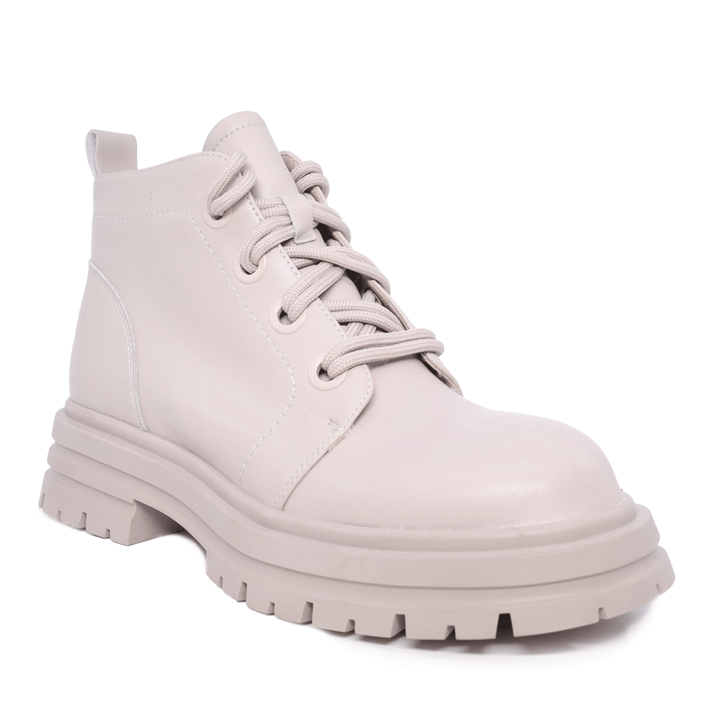 Ghete cu șiret femei Luca di Gioia taupe din piele naturală  1266DG8010TA - 1 | YEO