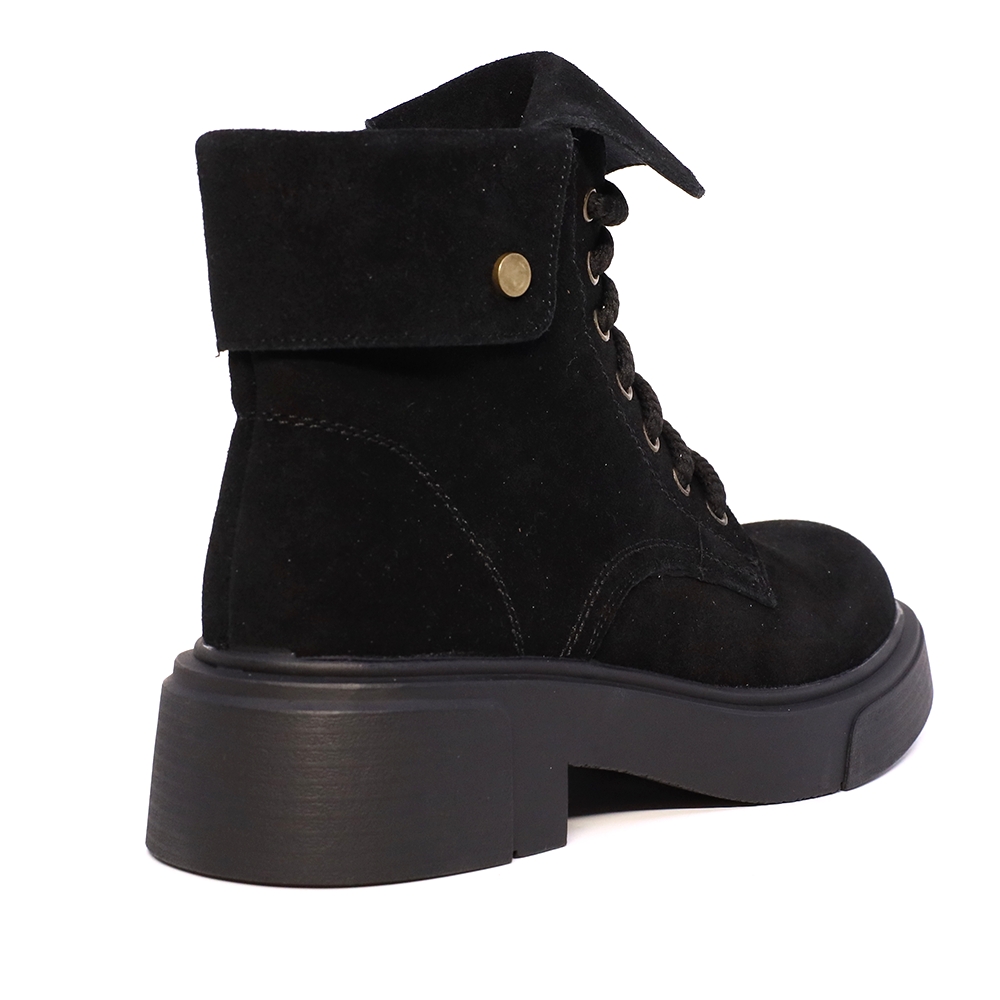 Ghete cu șiret femei Luca di Gioia negre din piele întoarsă 1290DG3410VN - 1 | YEO