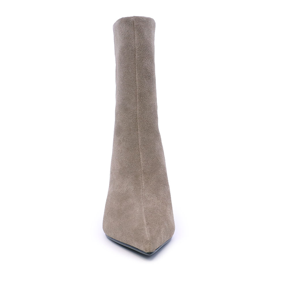 Ghete cu toc femei Luca di Gioia taupe din piele întoarsă 1262DG1161VTA