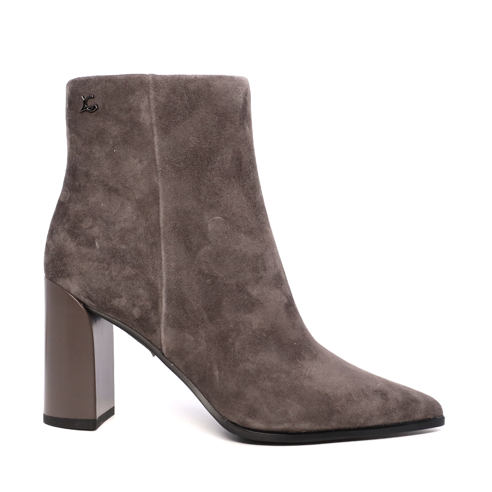 Ghete cu toc înalt femei Luca di Gioia taupe din piele întoarsă  1260DG1110VTA