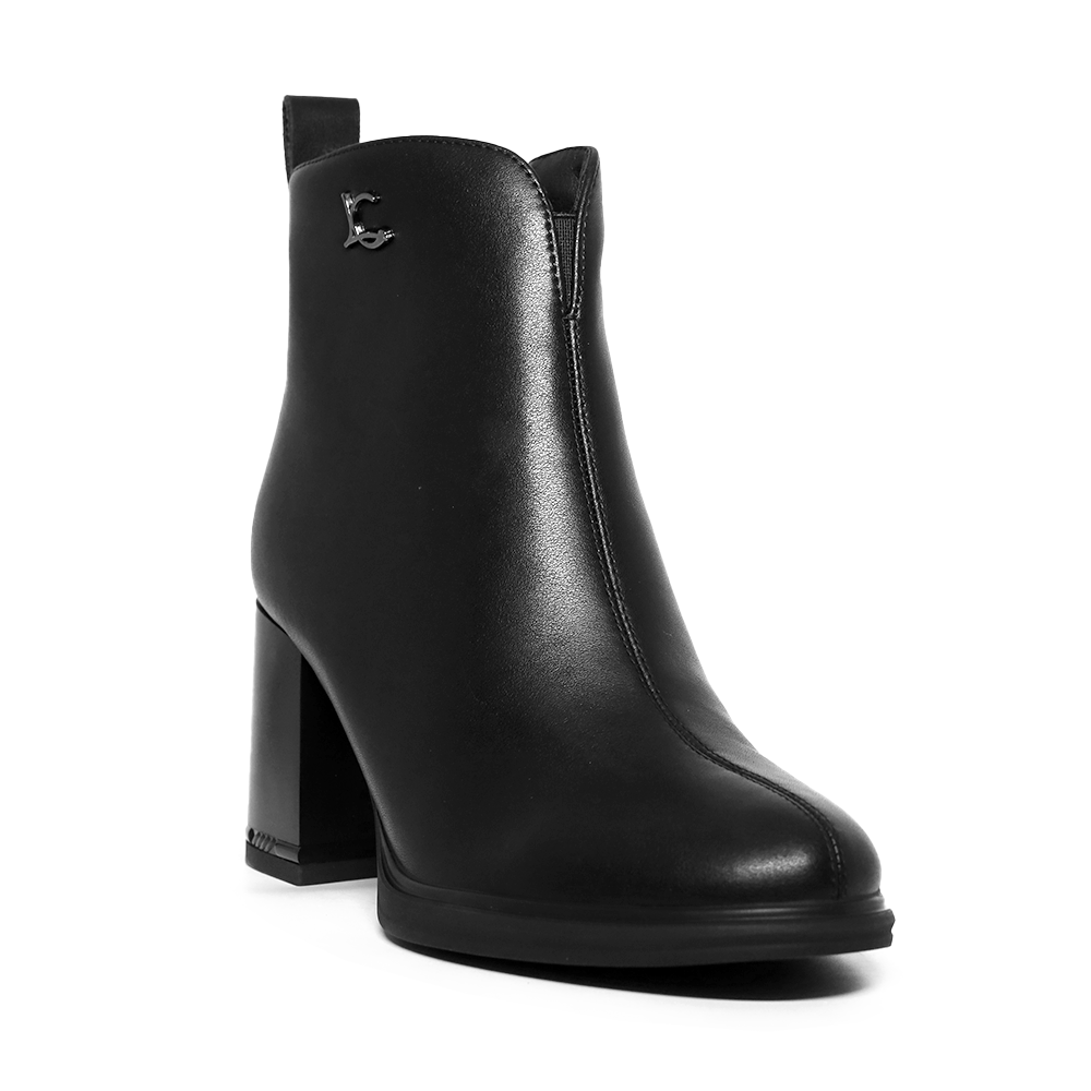 Ghete cu toc mediu femei Luca di Gioia negre din piele 1260DG8210N - 1 | YEO