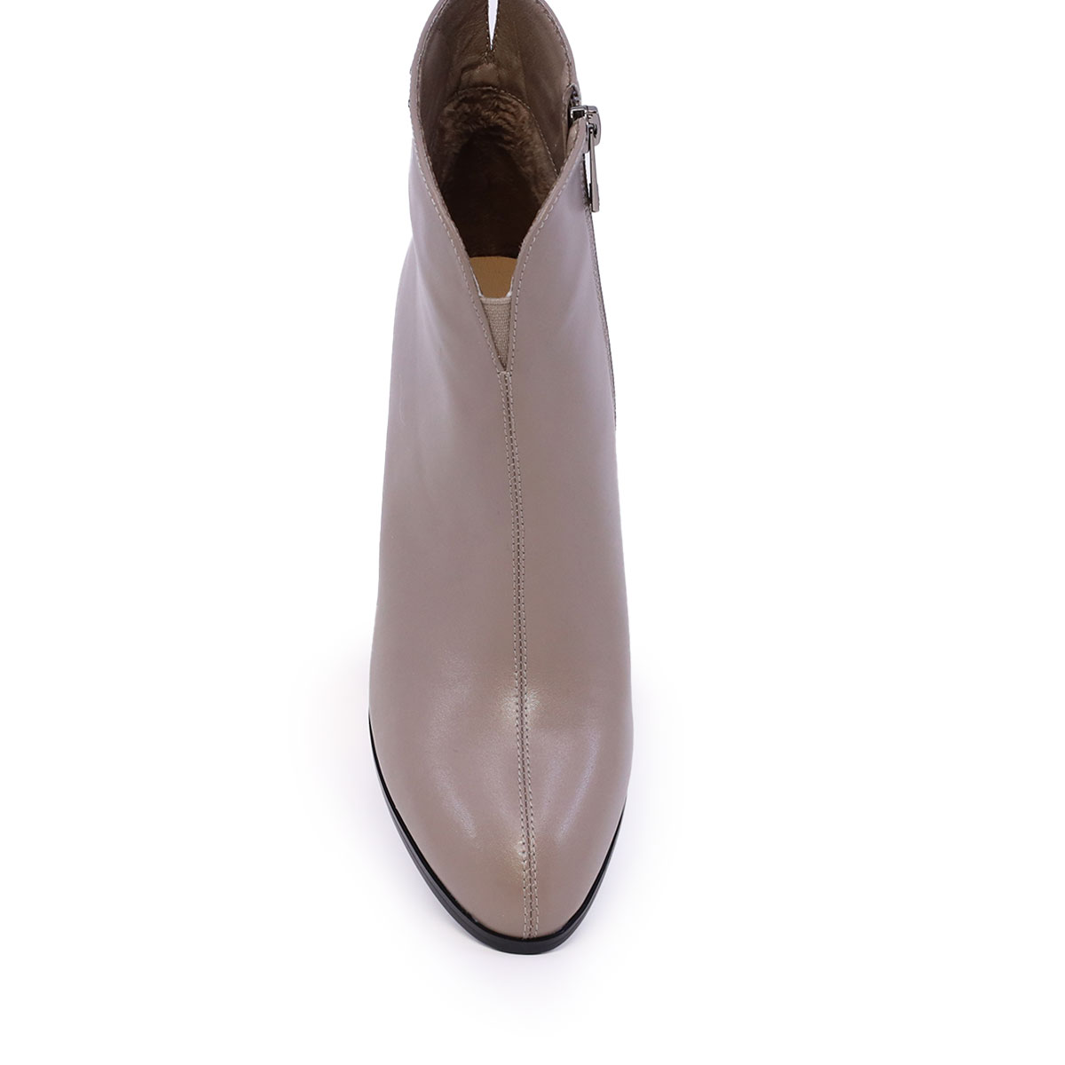 Ghete cu toc mediu femei Luca di Gioia taupe din piele 1260DG6410TA