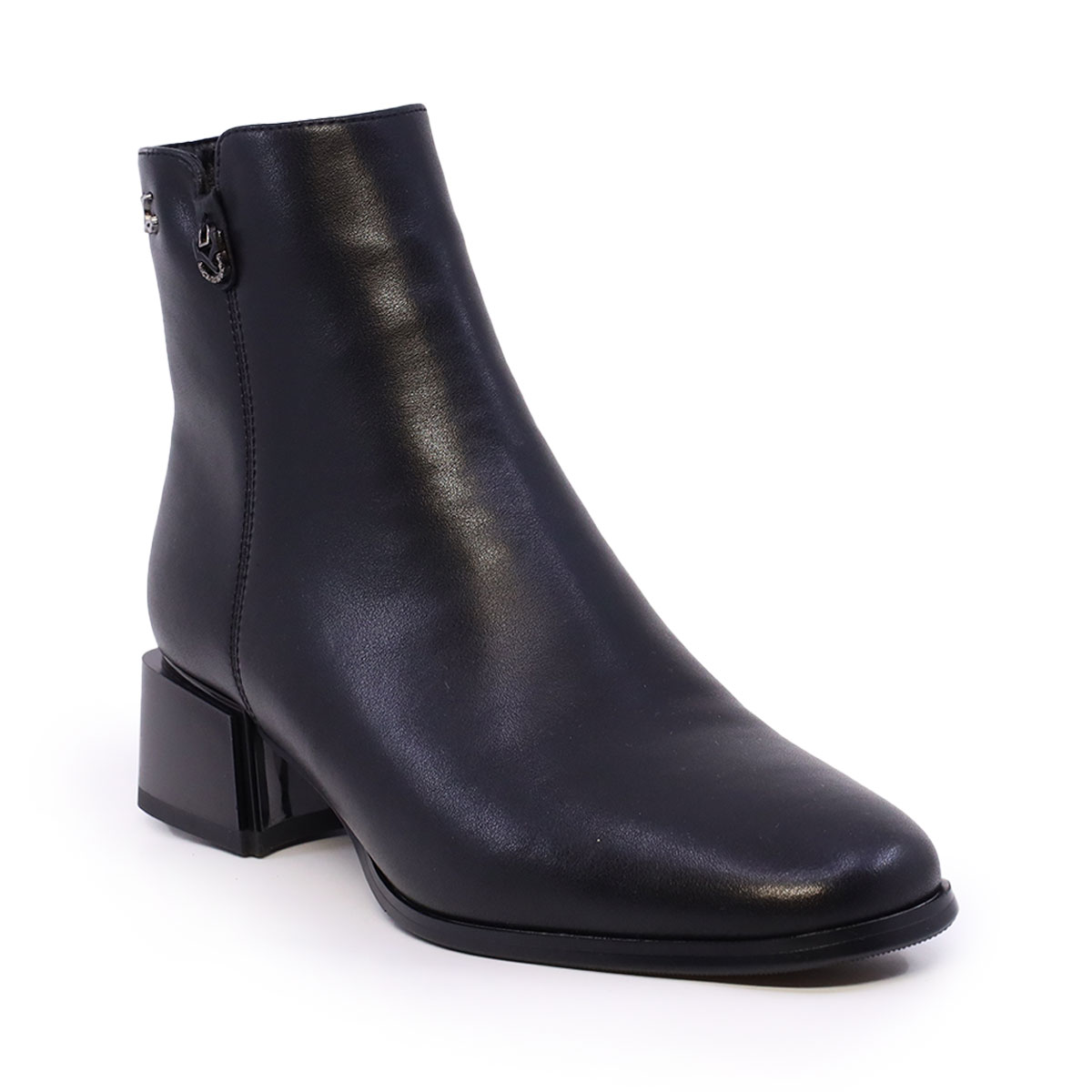 Ghete cu toc mic femei Luca di Gioia negre din piele 1260DG7561N - 1 | YEO