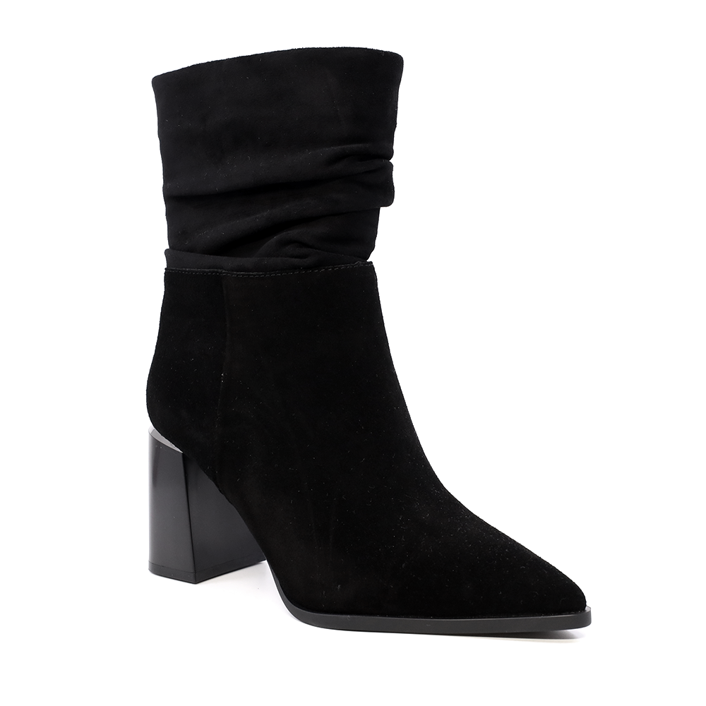 Ghete femei Luca di Gioia  negre din piele întoarsă  cu toc mediu 3840DG330VN - 1 | YEO