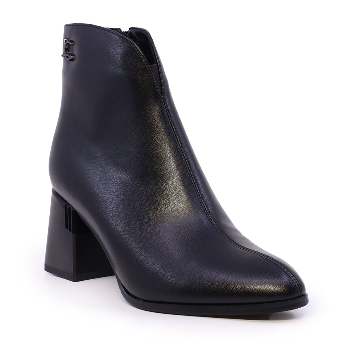 Ghete femei Luca di Gioia negre din piele naturală cu toc mediu  1260dg6410n - 1 | YEO