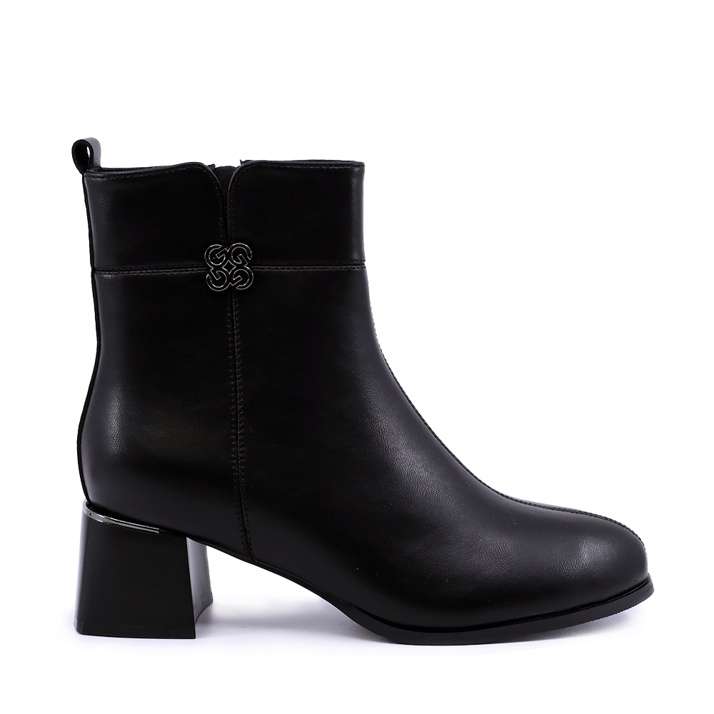 Ghete femei Luca di Gioia  negre  din piele naturală cu toc mediu  3840DG018N