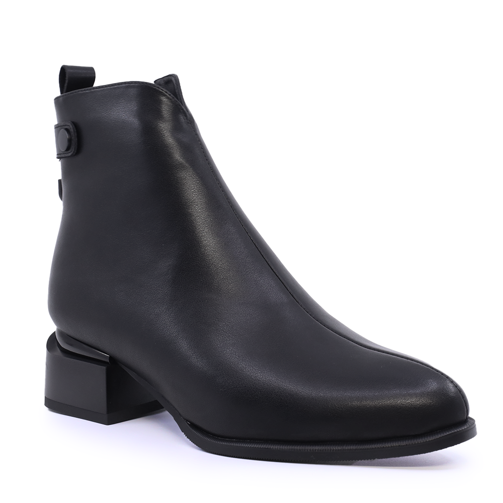 Ghete femei Luca di Gioia negre din piele naturală cu toc mic  1260dg9430n - 1 | YEO