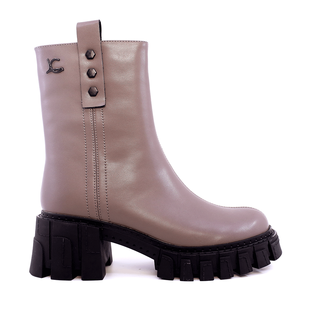 Ghete femei Luca di Gioia taupe din piele  1298DG2671TA