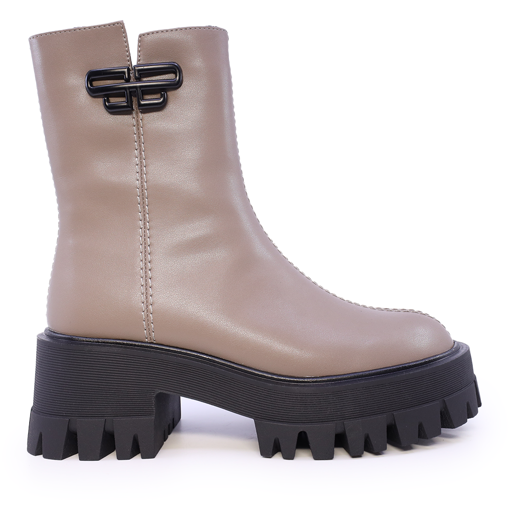 Ghete femei Luca di Gioia taupe din piele  1298DG6451TA