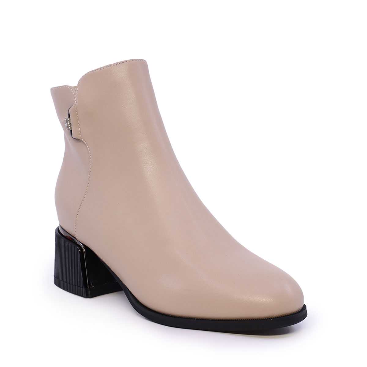 Ghete femei Luca di Gioia  taupe din piele naturală  cu toc mic 3840DG170TA - 1 | YEO