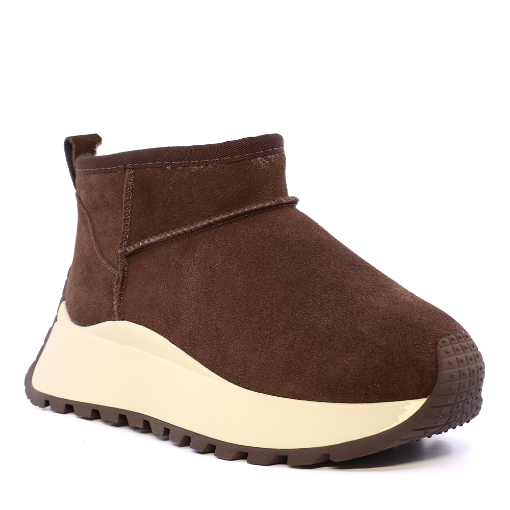 Ghete slip on  îmblănite Luca di Gioia   maro din piele întoarsă      3840DG130VM - 1 | YEO