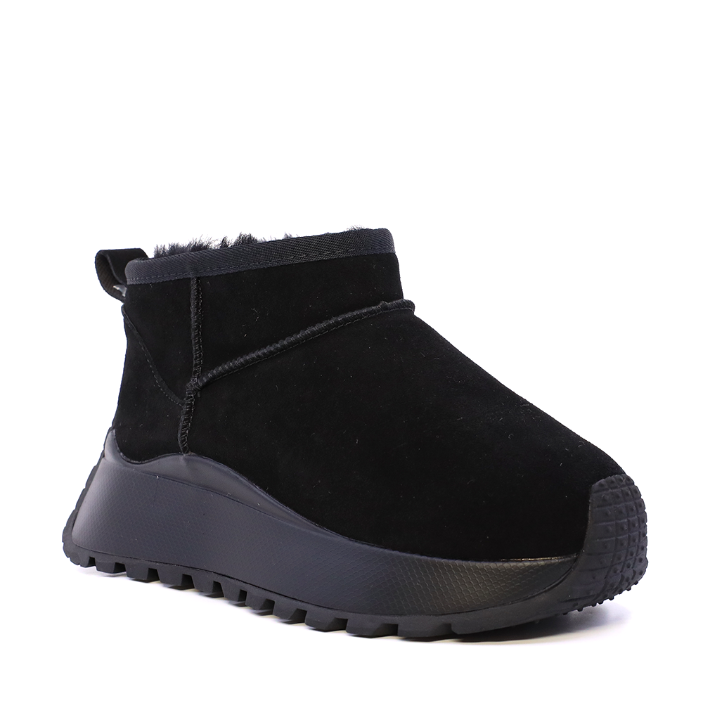 Ghete slip on  îmblănite Luca di Gioia  negre din piele întoarsă     3840DG130VN - 1 | YEO