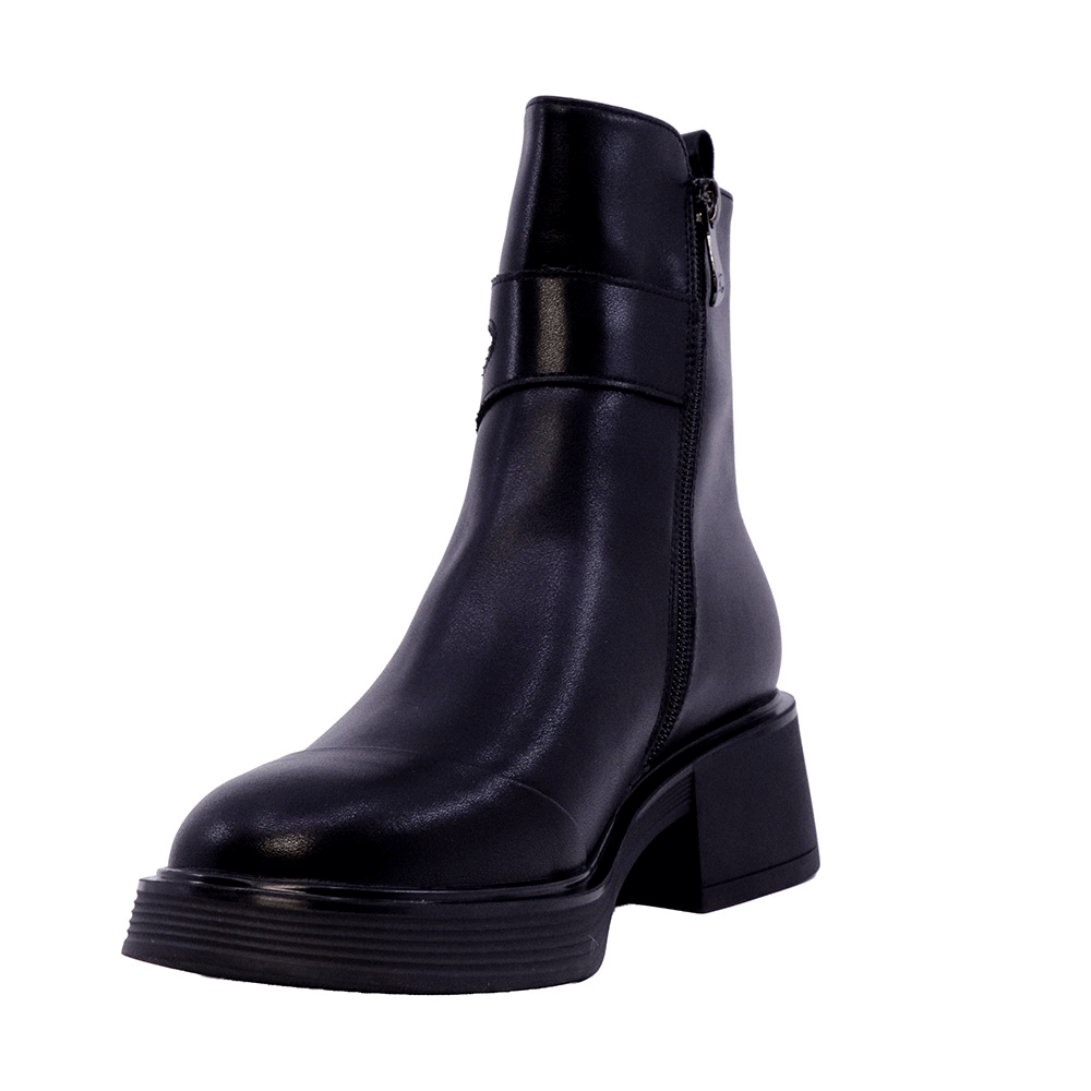 Ghete tip biker femei Luca di Gioia negre din piele 3842DG038N