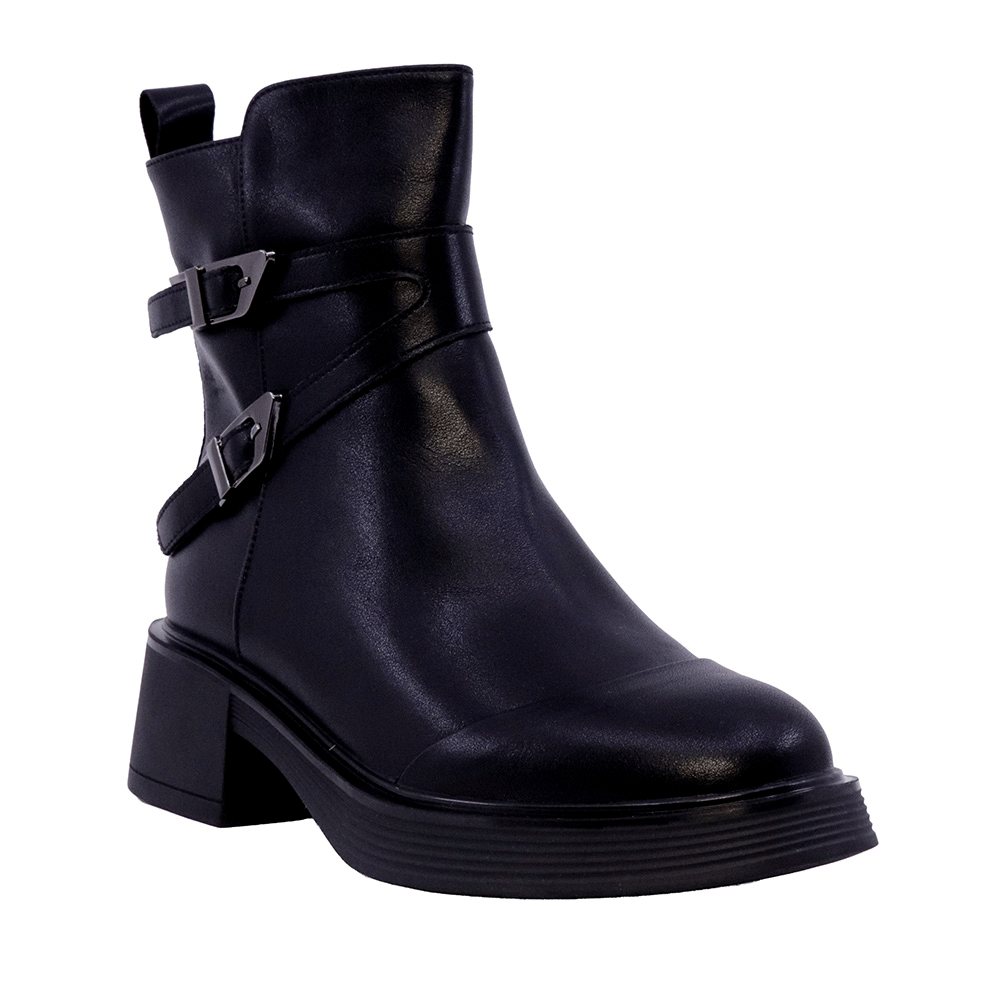 Ghete tip biker femei Luca di Gioia negre din piele 3842DG038N