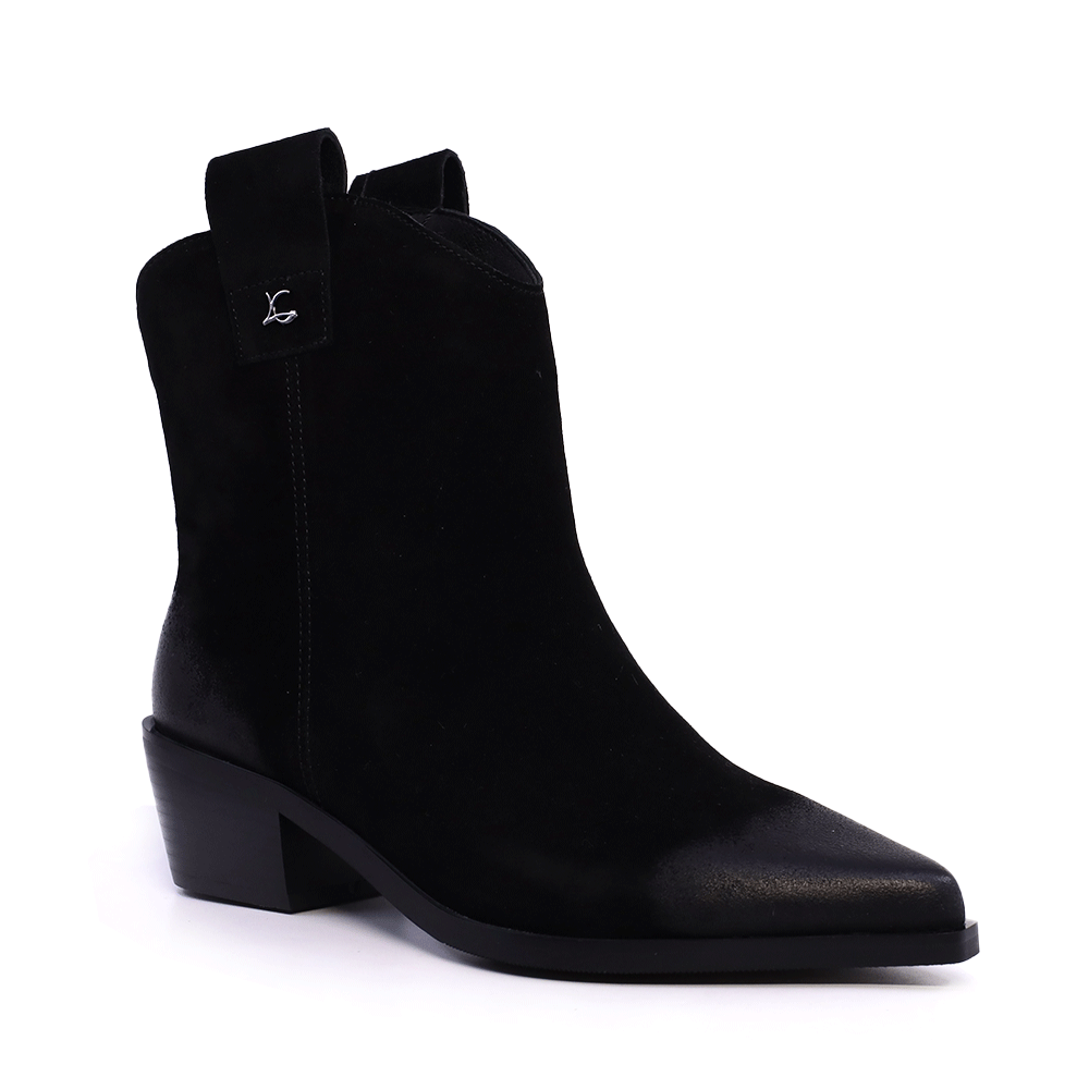 Ghete tip ciocate femei Luca di Gioia negre din velur  1158DG1074VN - 1 | YEO