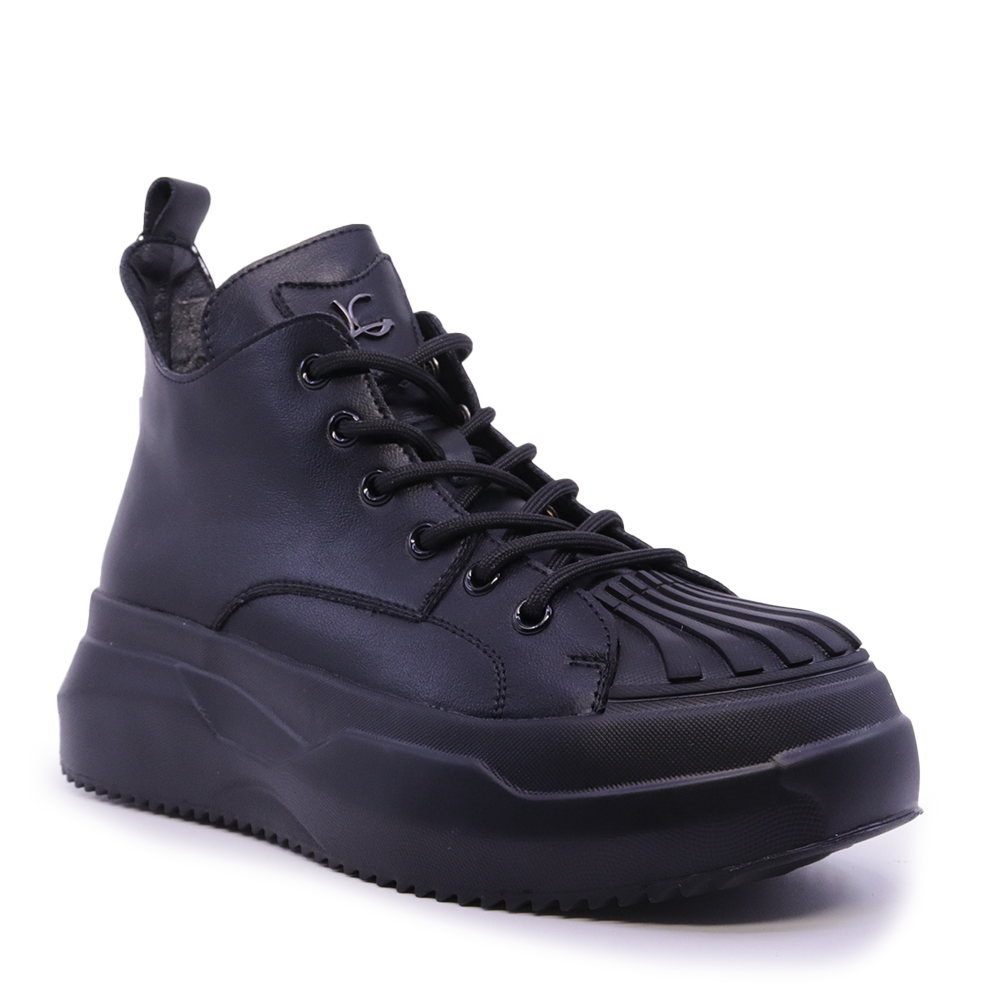 Sneakers high top femei Luca di Gioia  negri din piele naturală 3848DG100N - 1 | YEO