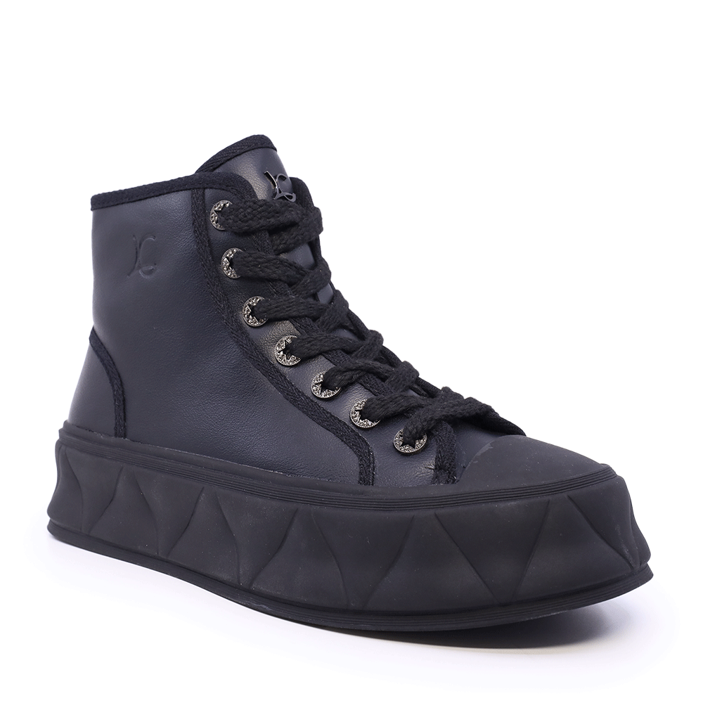 Sneakers high top femei Luca di Gioia negri din piele naturală 3848DG181N - 1 | YEO