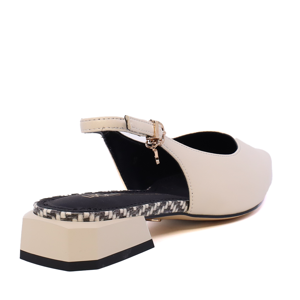 Pantofi slingback femei Luca di Gioia bej din piele 1261DD8832BE