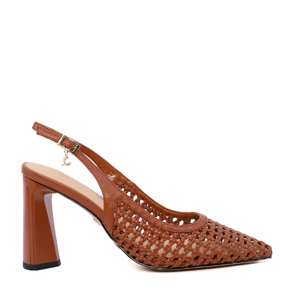 Pantofi slingback femei Luca di Gioia maro din piele 1261DD9282M