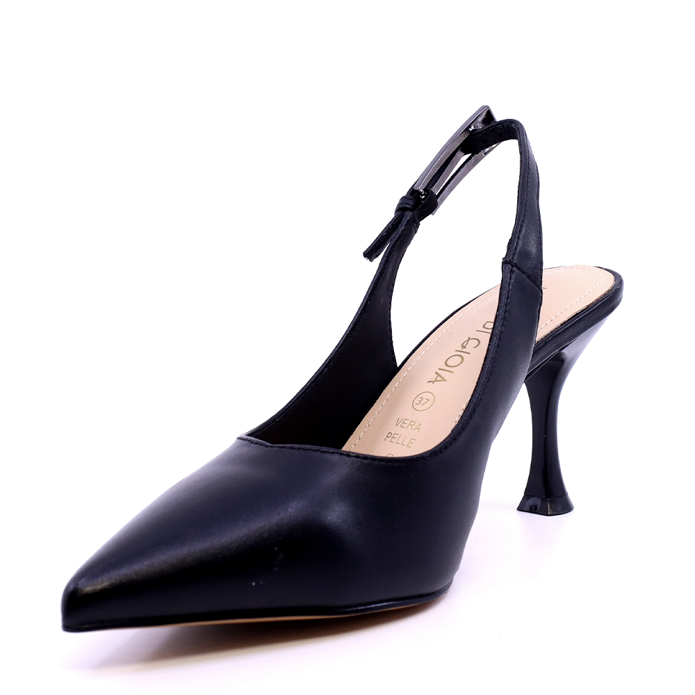 Pantofi slingback femei Luca di Gioia negri din piele 1269DD7561N