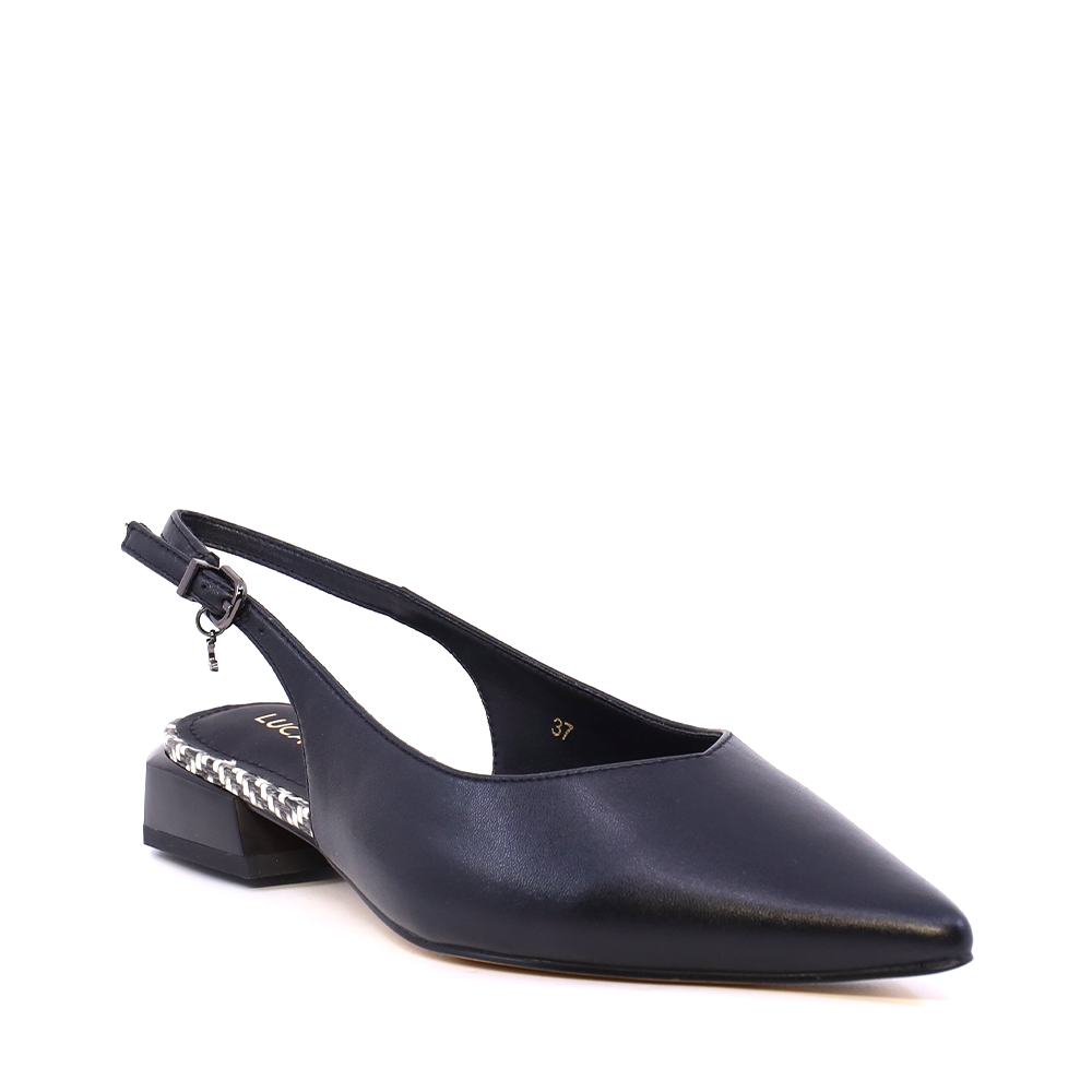 Pantofi slingback femei Luca di Gioia negri din piele 1261DD8832N - imagine 2