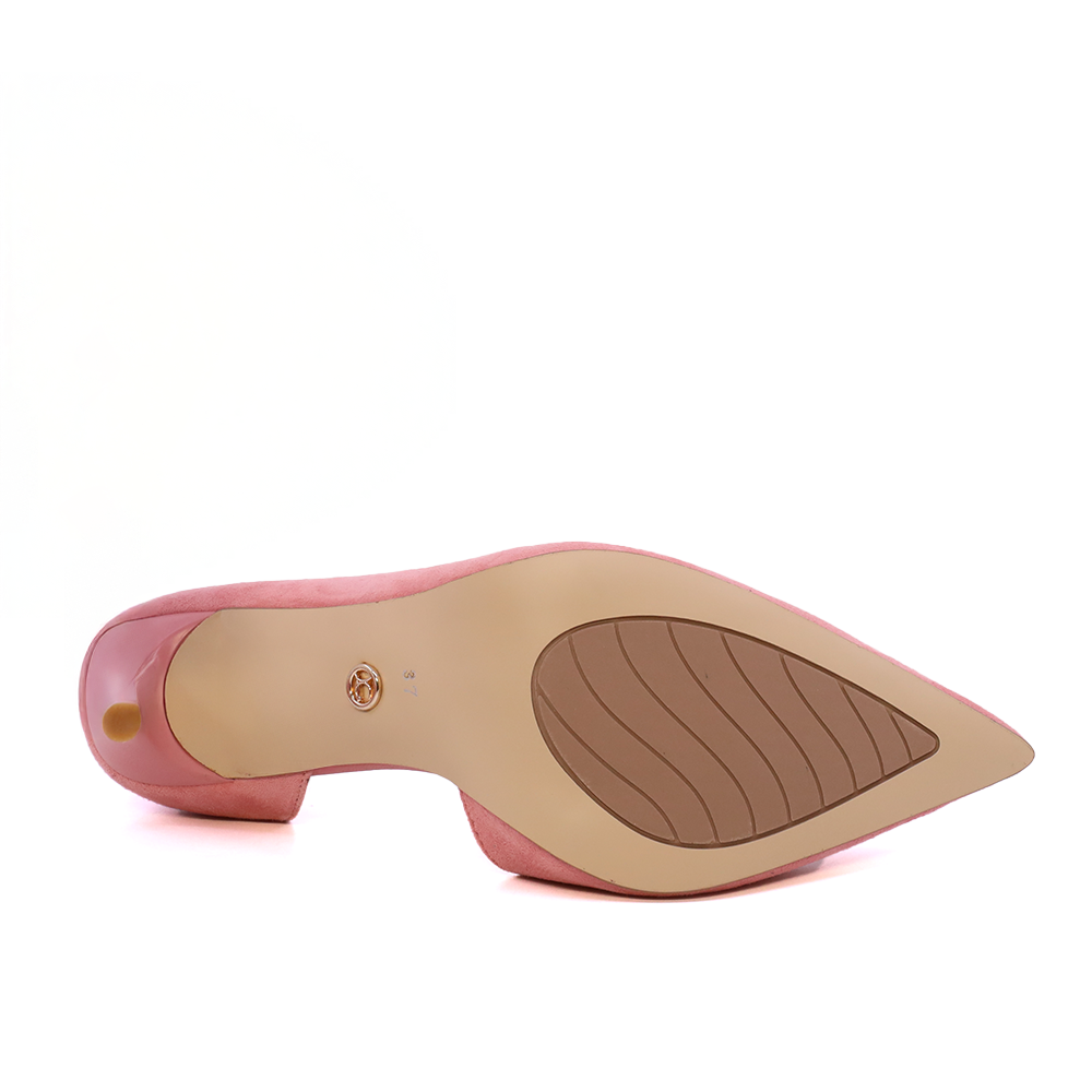 Pantofi stiletto D'Orsay femei Luca di Gioia roz din piele întoarsă   1261DD7263VSA