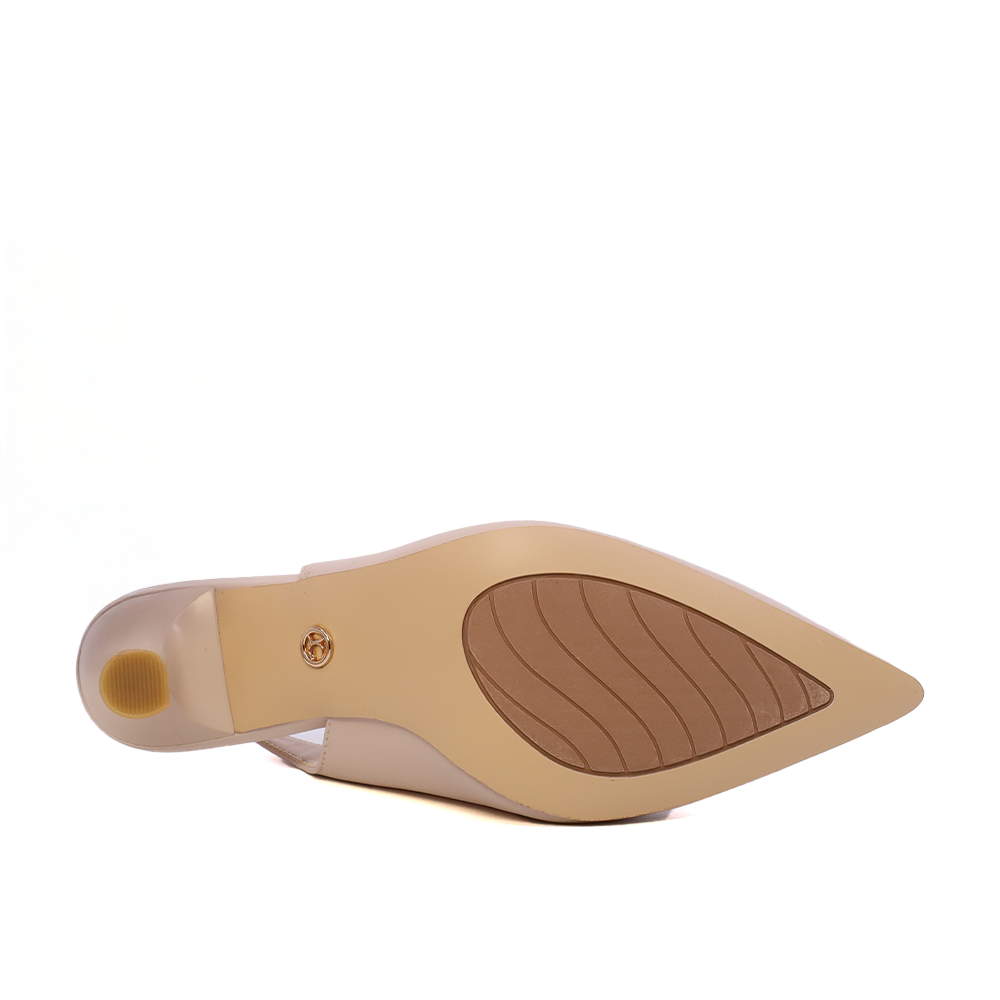 Pantofi stiletto slingback femei Luca di Gioia bej din piele 1261DD7562BE