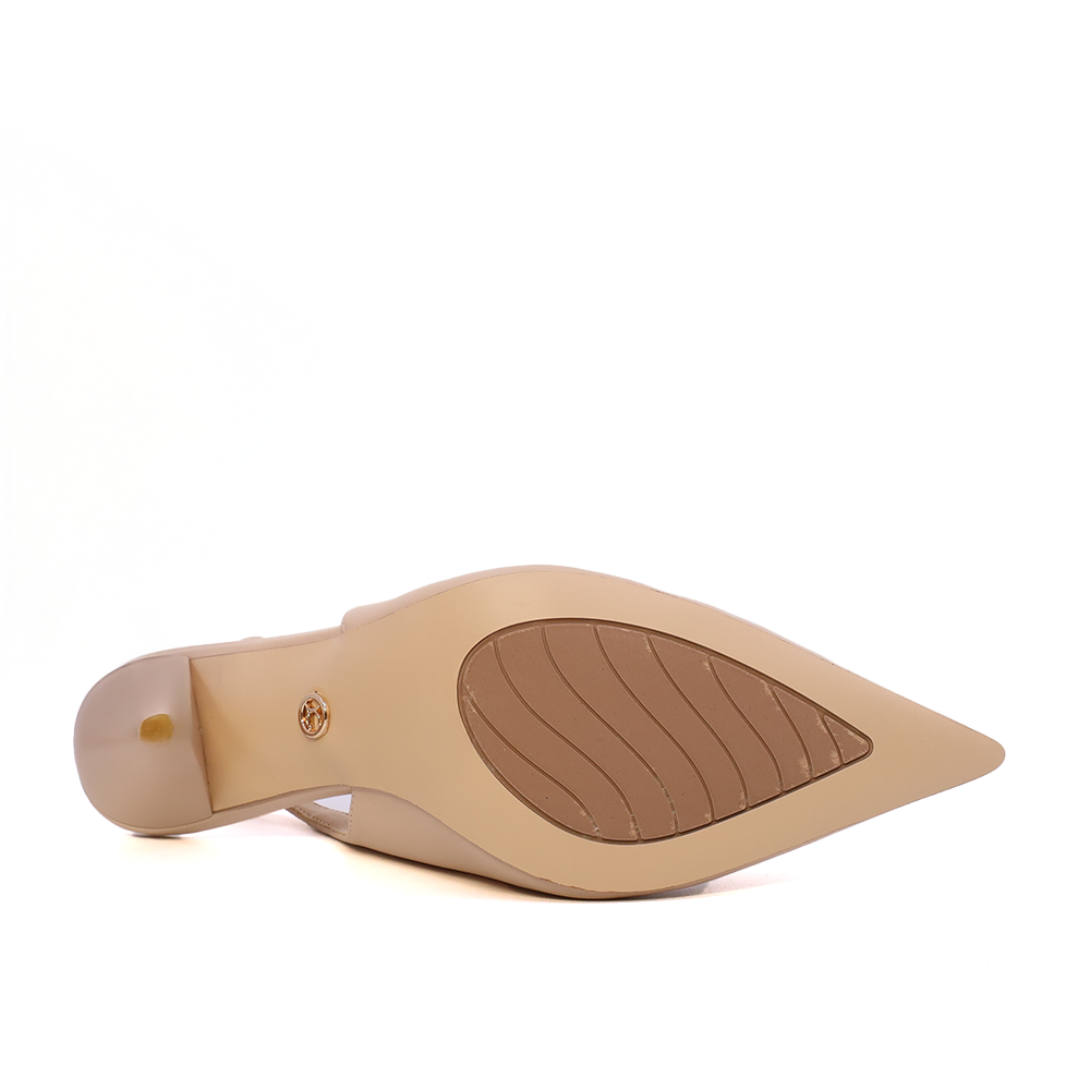 Pantofi stiletto slingback femei Luca di Gioia bej din piele 1261DD8422BE