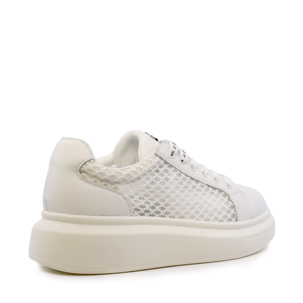 Sneakers perforați femei Luca di Gioia albi din piele și material textil 3841DPF296A