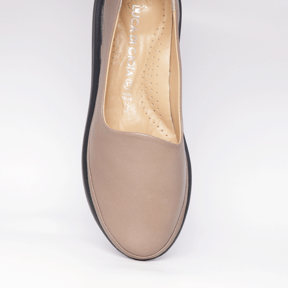 Balerini femei Luca di Gioia taupe din piele 3299DP1654TA