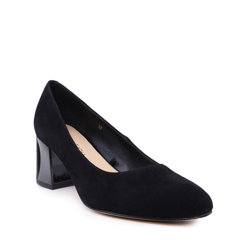 Pantofi cu toc femei Luca di Gioia negri din piele întoarsă 1261DP9091VN - imagine 2
