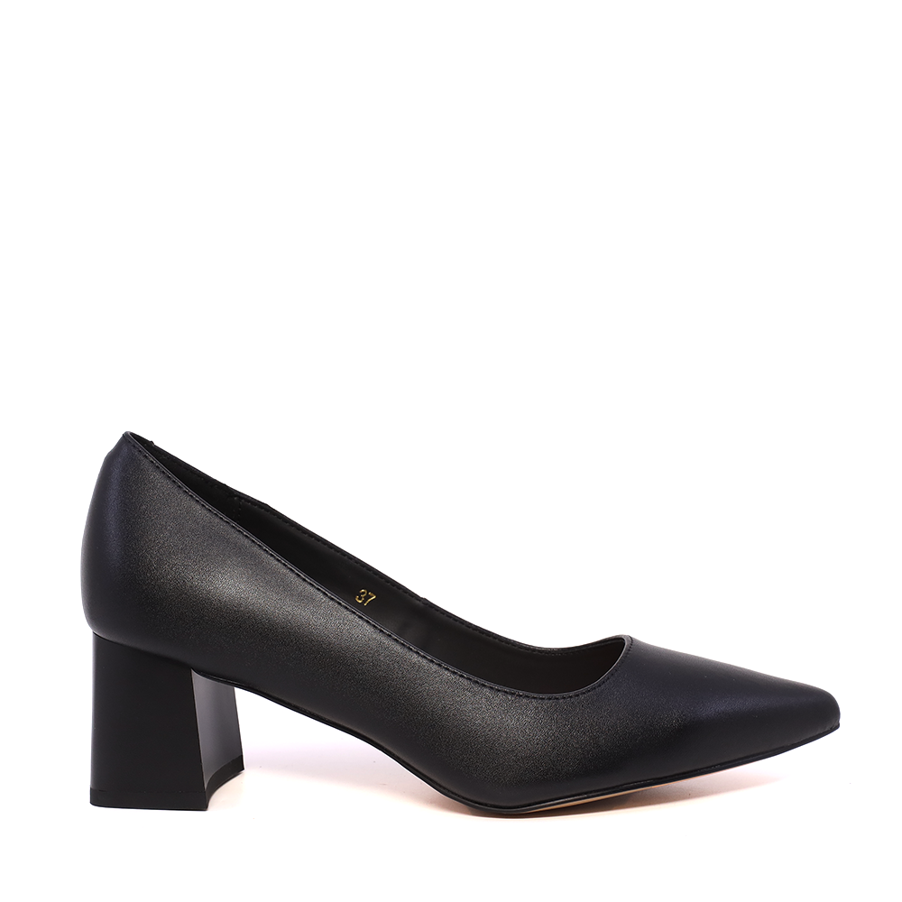 Pantofi cu toc mic femei Luca di Gioia negri din piele 1260DP0510N