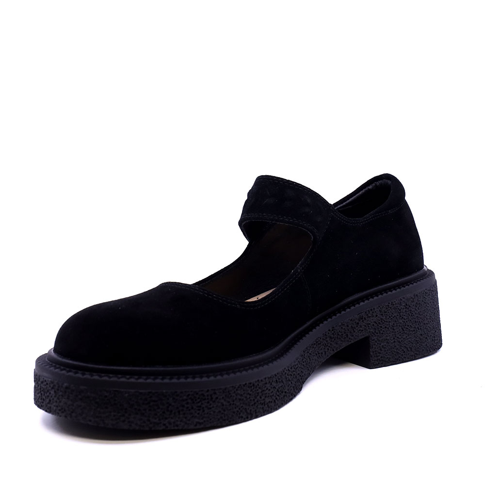 Pantofi Mary Jane femei Luca di Gioia negri din piele întoarsă 1299DP7171VN