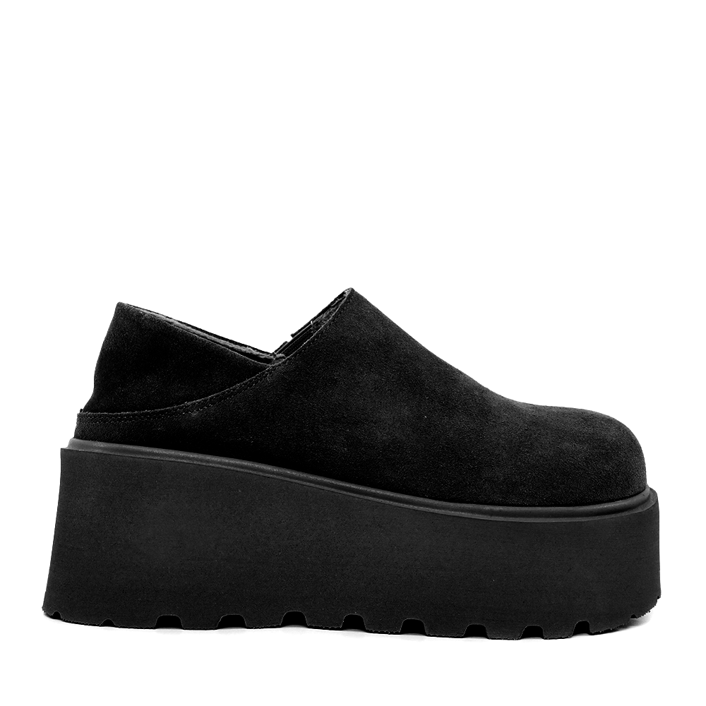 Pantofi slip on  cu platforma femei Luca di Gioia  cognac din piele întoarsă    3840DP091VN
