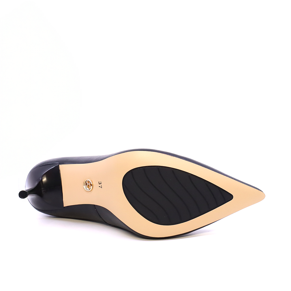 Pantofi stiletto cu toc înalt femei Luca di Gioia negri din piele  1261DP9372N