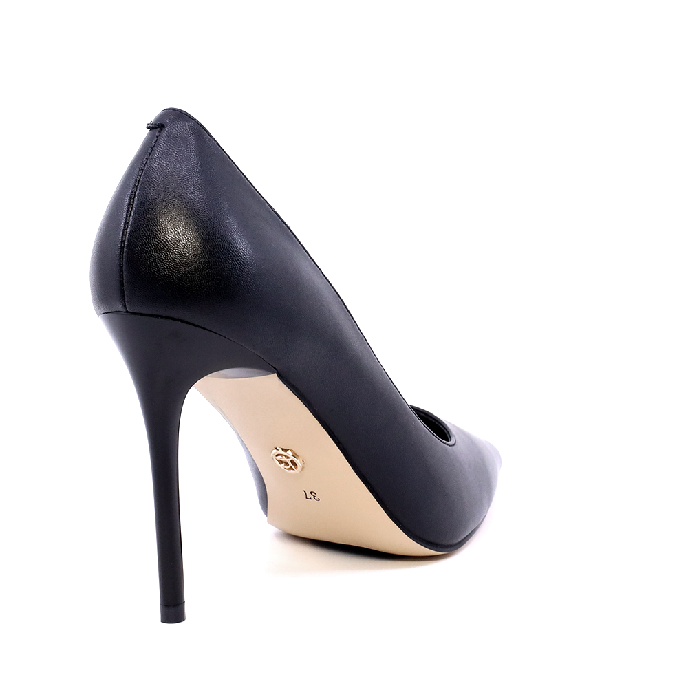 Pantofi stiletto cu toc înalt femei Luca di Gioia negri din piele  1261DP9372N