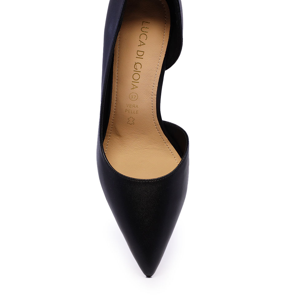 Pantofi stiletto D'orsay femei Luca di Gioia negri din piele  1269DP7263N