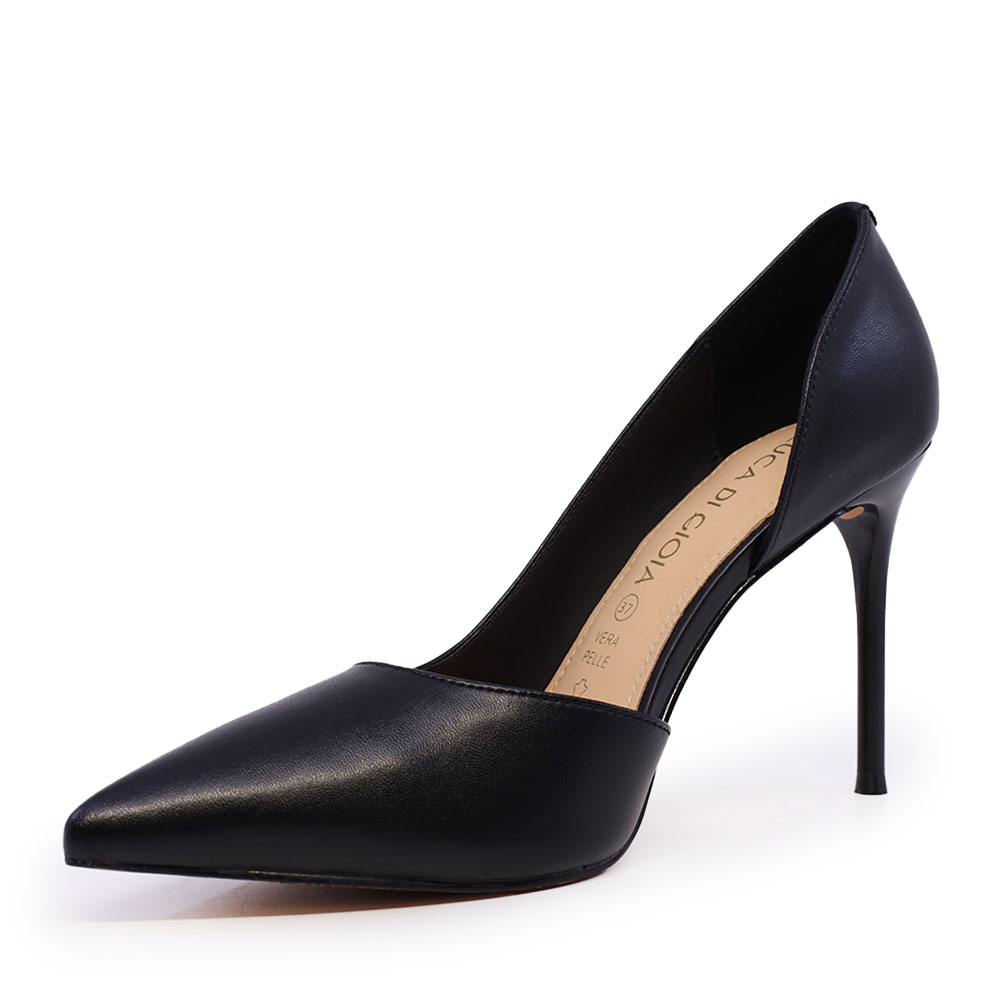 Pantofi stiletto D'orsay femei Luca di Gioia negri din piele  1269DP7263N