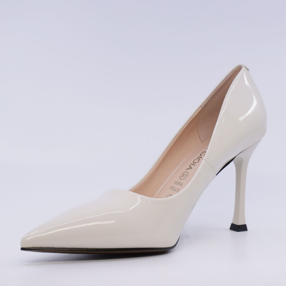 Pantofi stiletto femei Luca di Gioia bej din piele lăcuită 3847dp272lbe