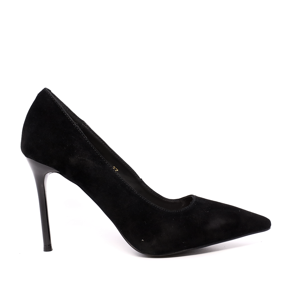 Pantofi stiletto femei Luca di Gioia negri din piele întoarsă 1260DP7264VN