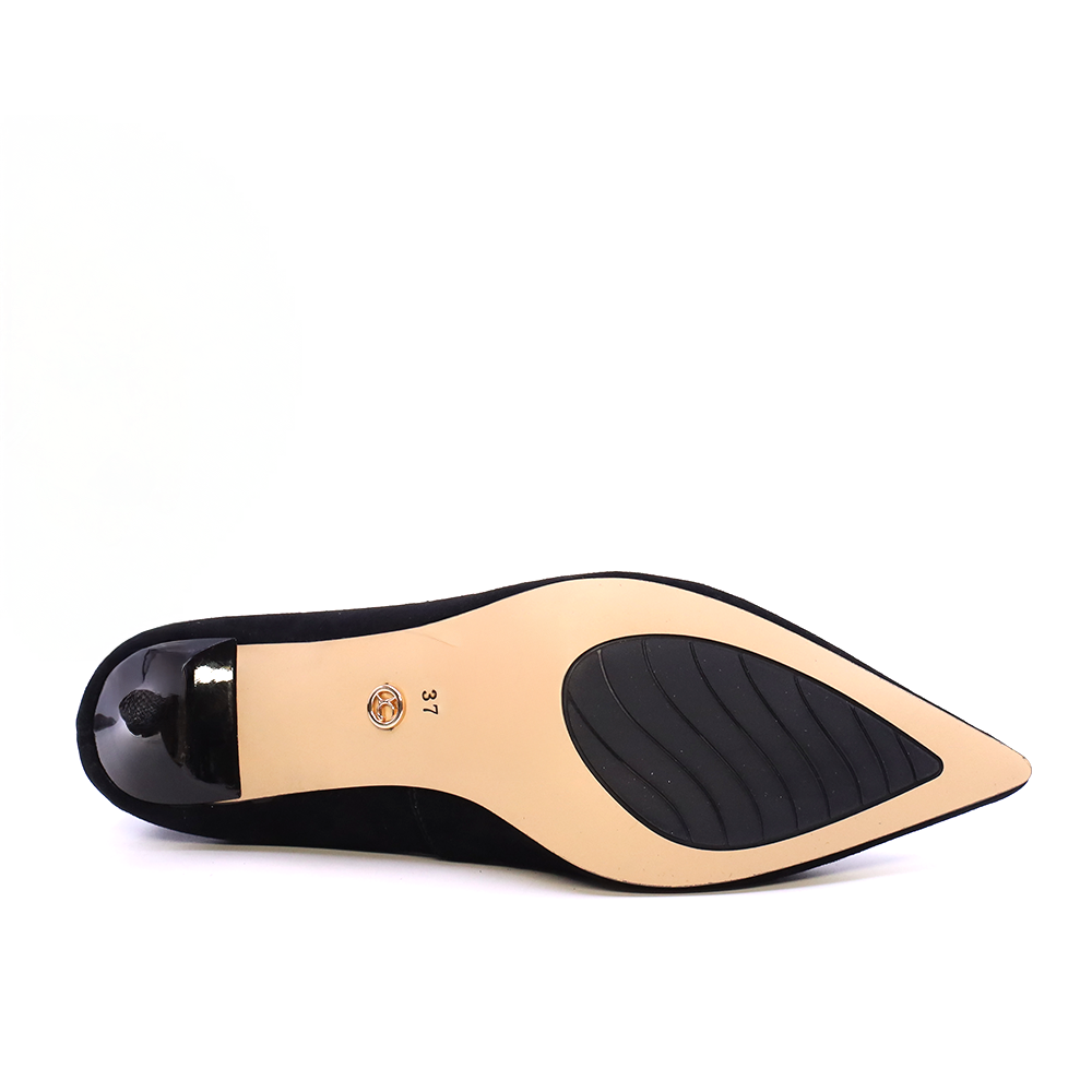 Pantofi stiletto femei Luca di Gioia negri din piele întoarsă  1261DP9361VN